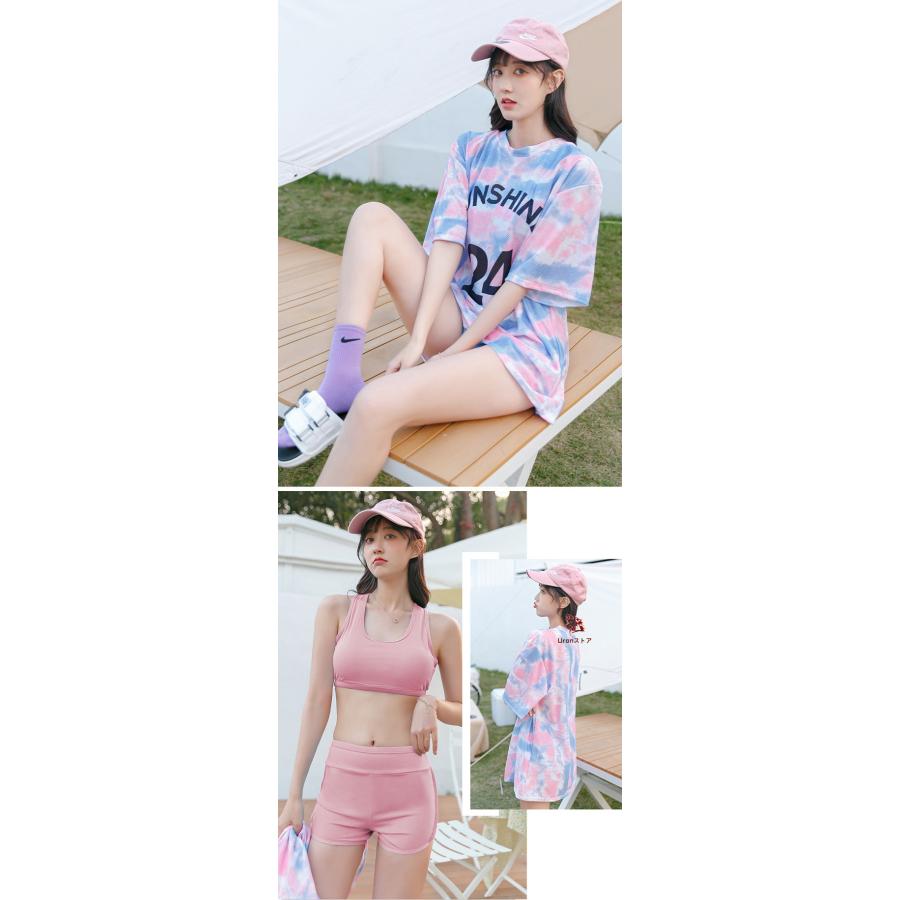 女の子 水着 セパレート 中学生 高校生 3点セット ラッシュガード