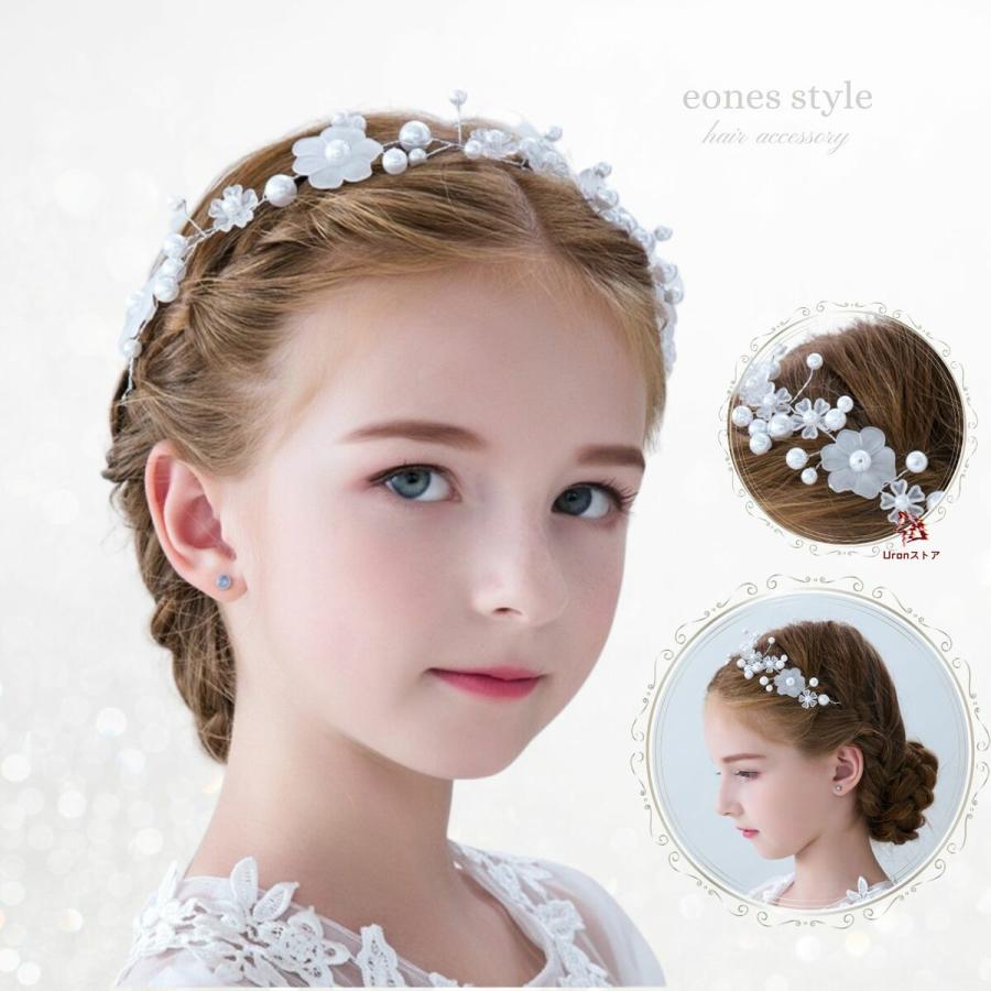 ヘアアクセサリー 手作り 髪飾り ピアノ発表会 子供 ヘッドドレス 軽い