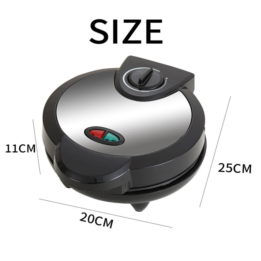 家庭用 ワッフルメーカー4枚焼 丸型 クロム Belgian Waffle Maker 家電