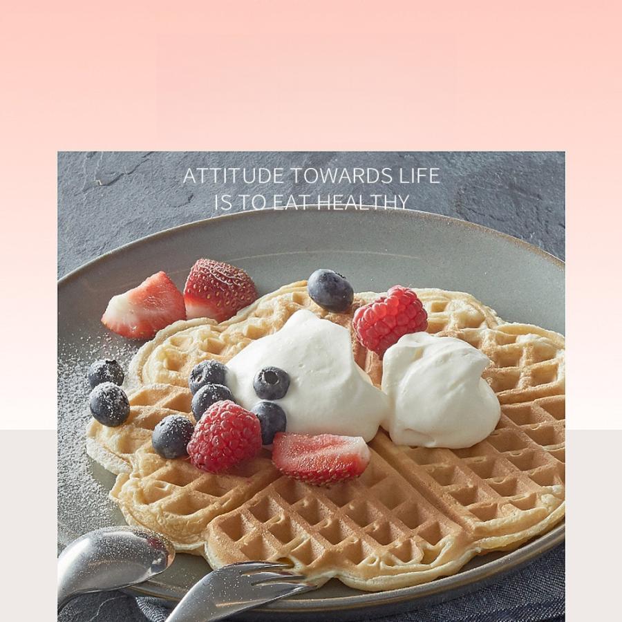 家庭用 ワッフルメーカー4枚焼 丸型 クロム Belgian Waffle Maker 家電