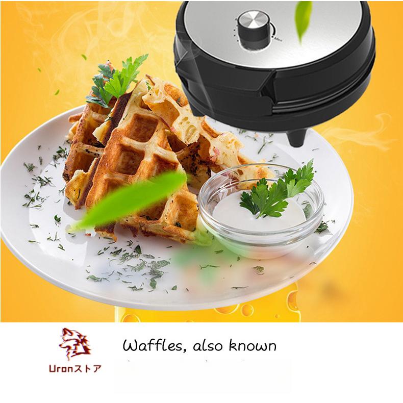 家庭用 ワッフルメーカー4枚焼 丸型 クロム Belgian Waffle Maker 家電