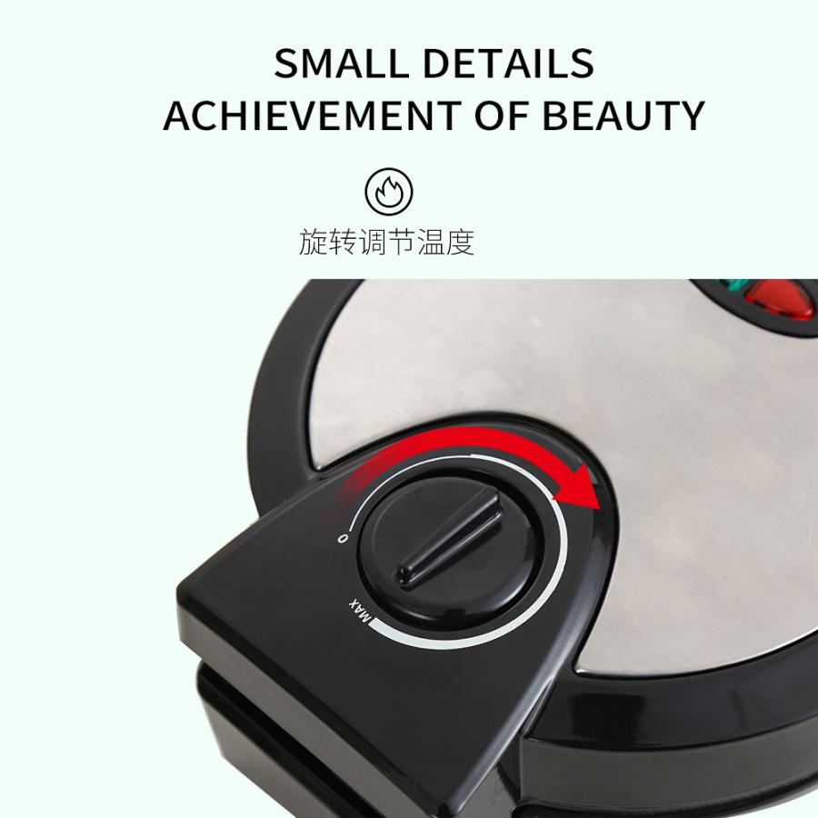 家庭用 ワッフルメーカー4枚焼 丸型 クロム Belgian Waffle Maker 家電