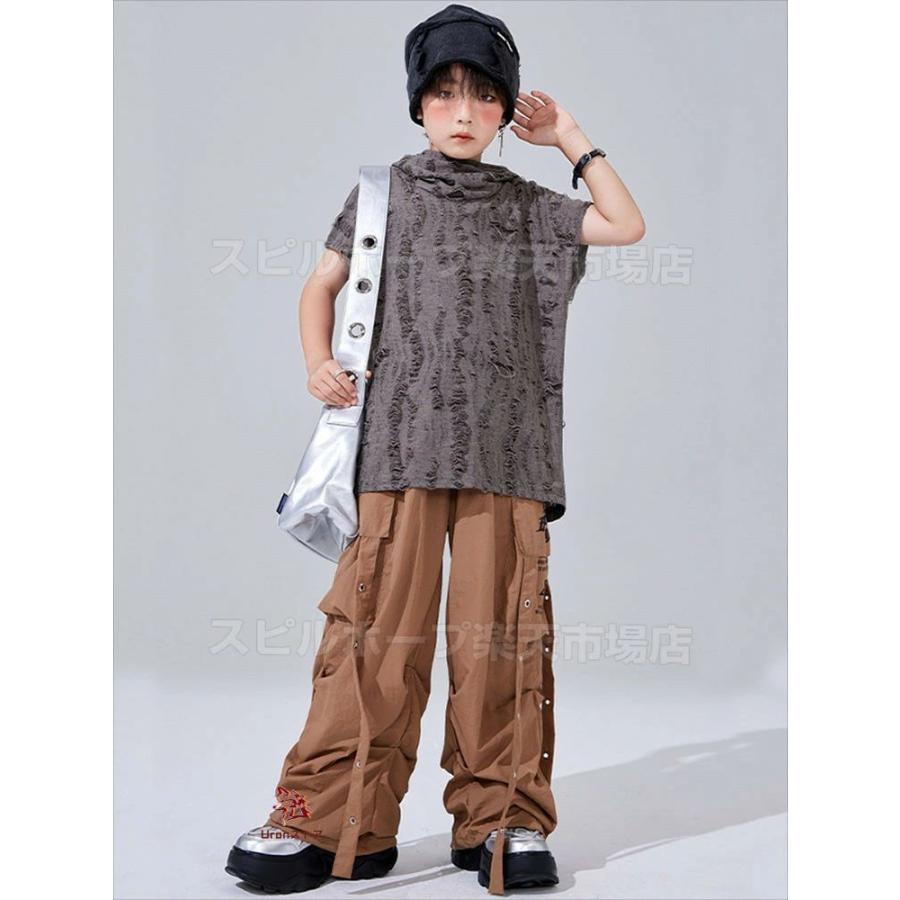 グレー トップス ブラウン カーゴパンツ スカート 腕カバー キッズ