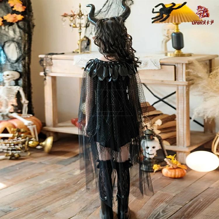 ハロウィン 子供用 大人用 悪魔 骸骨 ホラー 親子ペア 仮装 送料無料
