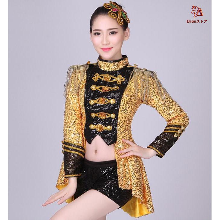 ジャズ ダンス 衣装 スパンコール 燕尾服 きらきら 舞台 ステージ衣装