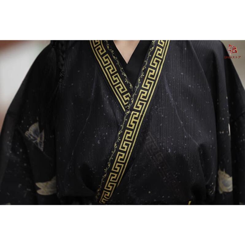 漢服 魏晋時代コスプレ衣装 龍 蝶柄プリント レディース コスチューム
