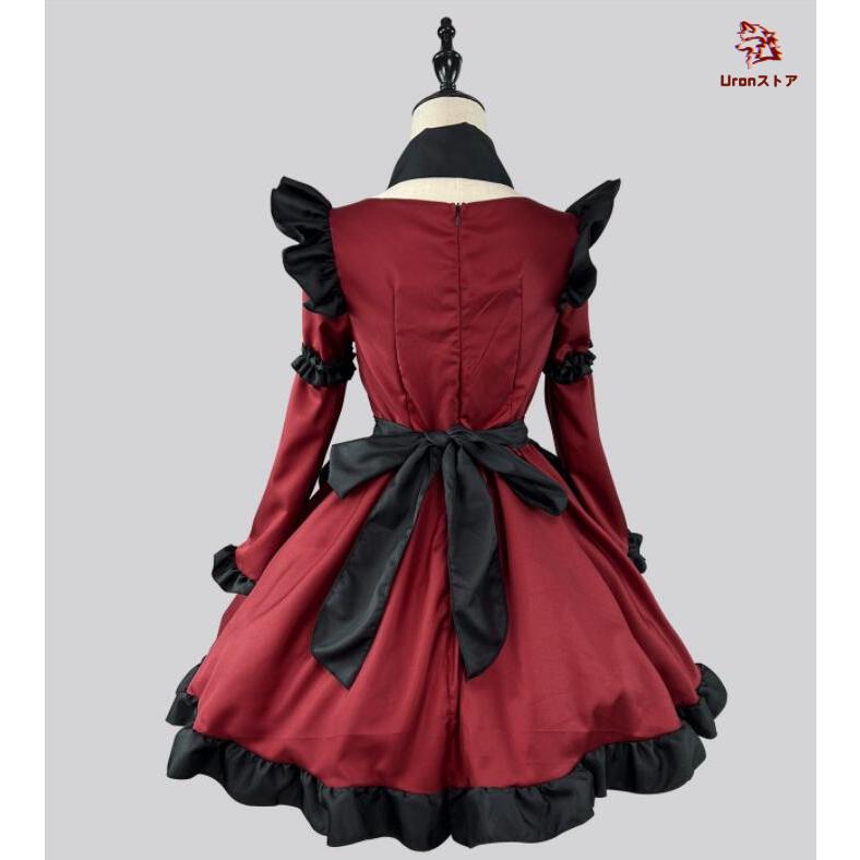 長袖 メイド服 レディース ゴスロリ＆ゴシック メイドコスチューム 膝