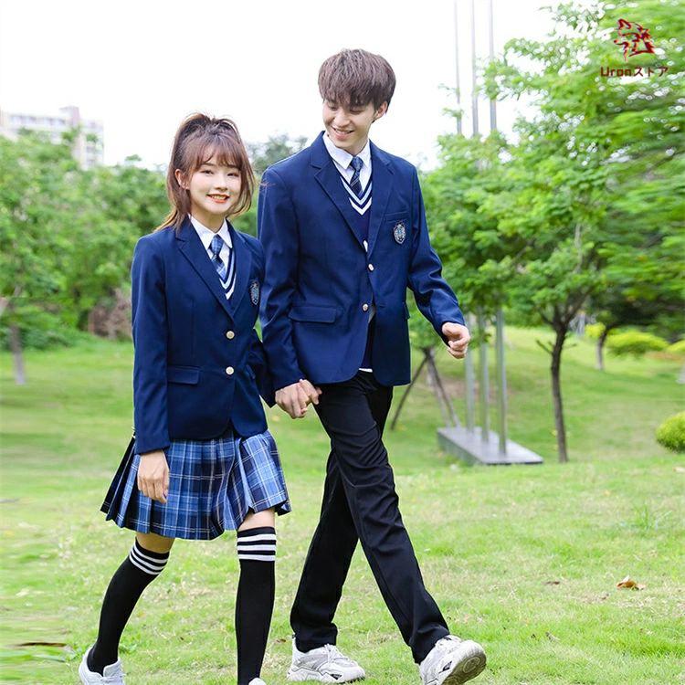 フォーマル 入学式  韓国子供服  卒業式 ネイビー  スカート 女の子 男の子 ガールズ 長袖 セットアップ キッズ スクールベスト 上下セット ズボン 発表会 スク_1
