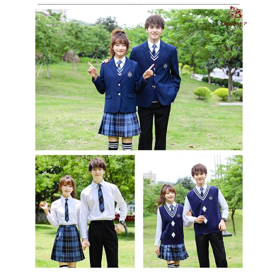 フォーマル 入学式  韓国子供服  卒業式 ネイビー  スカート 女の子 男の子 ガールズ 長袖 セットアップ キッズ スクールベスト 上下セット ズボン 発表会 スク_2