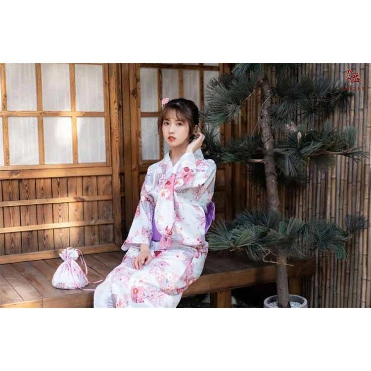 水色 ウサギ 浴衣 単品OR3点セット 着物 ブルー ピンク 桜 花柄 傘柄