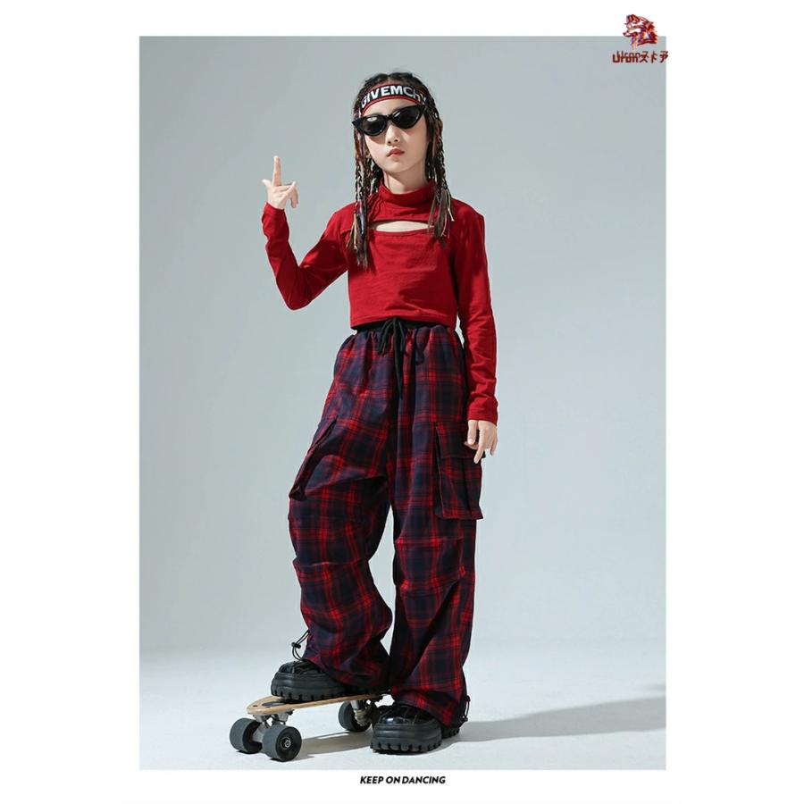 キッズ ダンス 衣装 ヒップホップ セットアップ へそ出し トップス