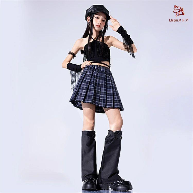 【セット売り】フラダンス用スカート ・黒のトップス TOPS(トップス)【即納】｜フラダンス衣装 タヒチアン ドレス