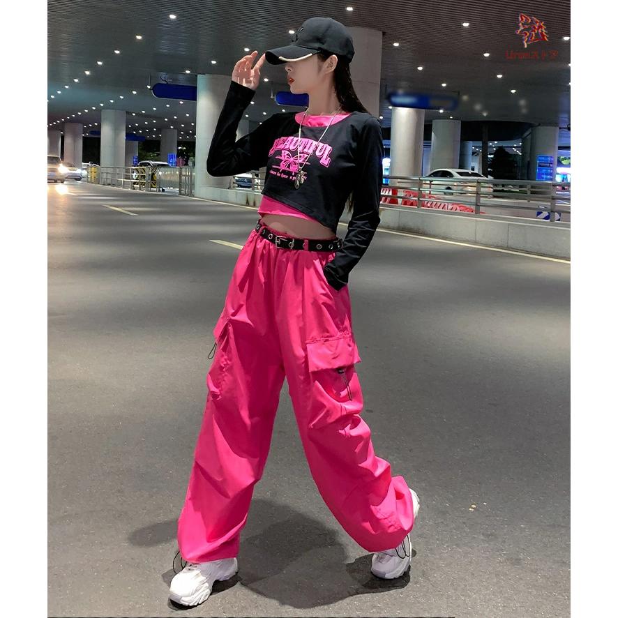 【上品ラグジュアリー】新品　フューシャピンク　社交ダンスセットアップｓ3578 ジャズ 演出服 韓国 ダンス衣装 大人 紫 緑 バラ色 セットアップ