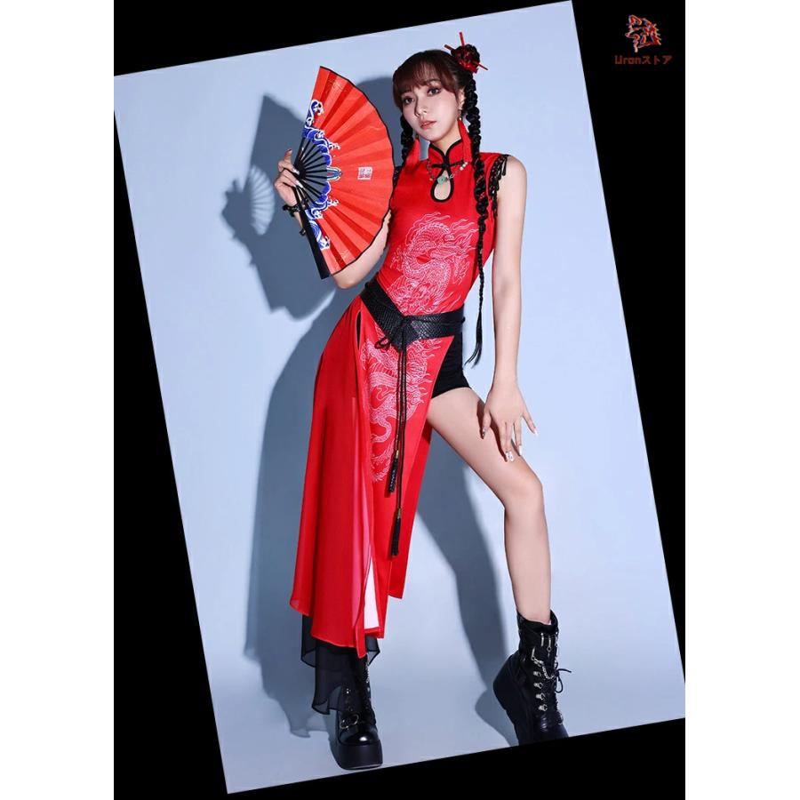 最終お値下げ　社交ダンス　セットアップ　レッドＸブラック お値下げ 社交ダンス セットアップ レッドXブラック 新品 社交ダンス