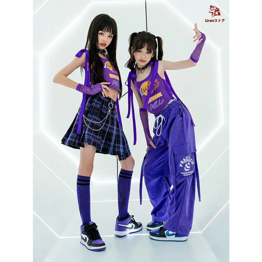 チアダンス k-pop 女の子 y-2k キッズダンス衣装 セットアップ 子供服