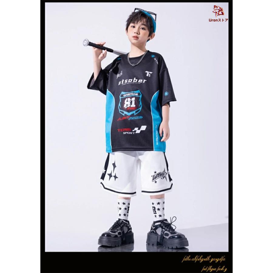 赤 青 緑 オレンジ キッズダンス Tシャツ オーバーサイズ 子供服