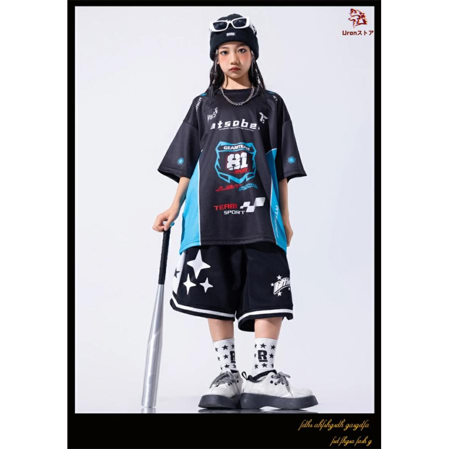 赤 青 緑 オレンジ キッズダンス Tシャツ オーバーサイズ 子供服