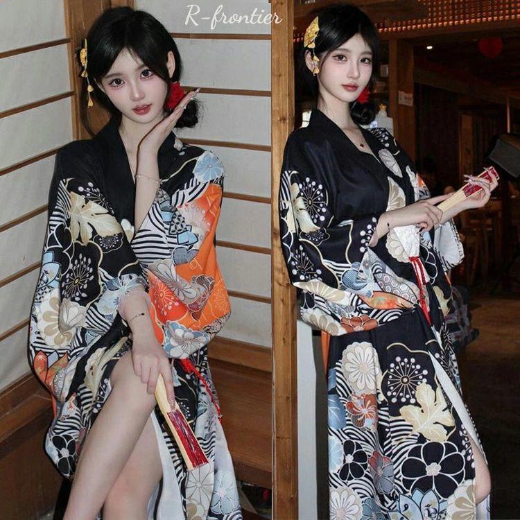 浴衣 レディース ゆかた 女性 高校生 セット 花柄 大人っぽい 大人