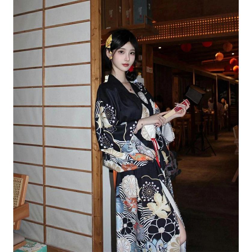 浴衣 レディース ゆかた 女性 高校生 セット 花柄 大人っぽい 大人 