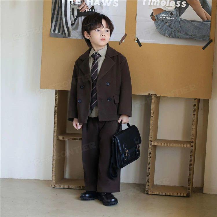 卒業式 スーツ 男の子 小学校 ゆったりサイズ 150 160 パンツスーツ b