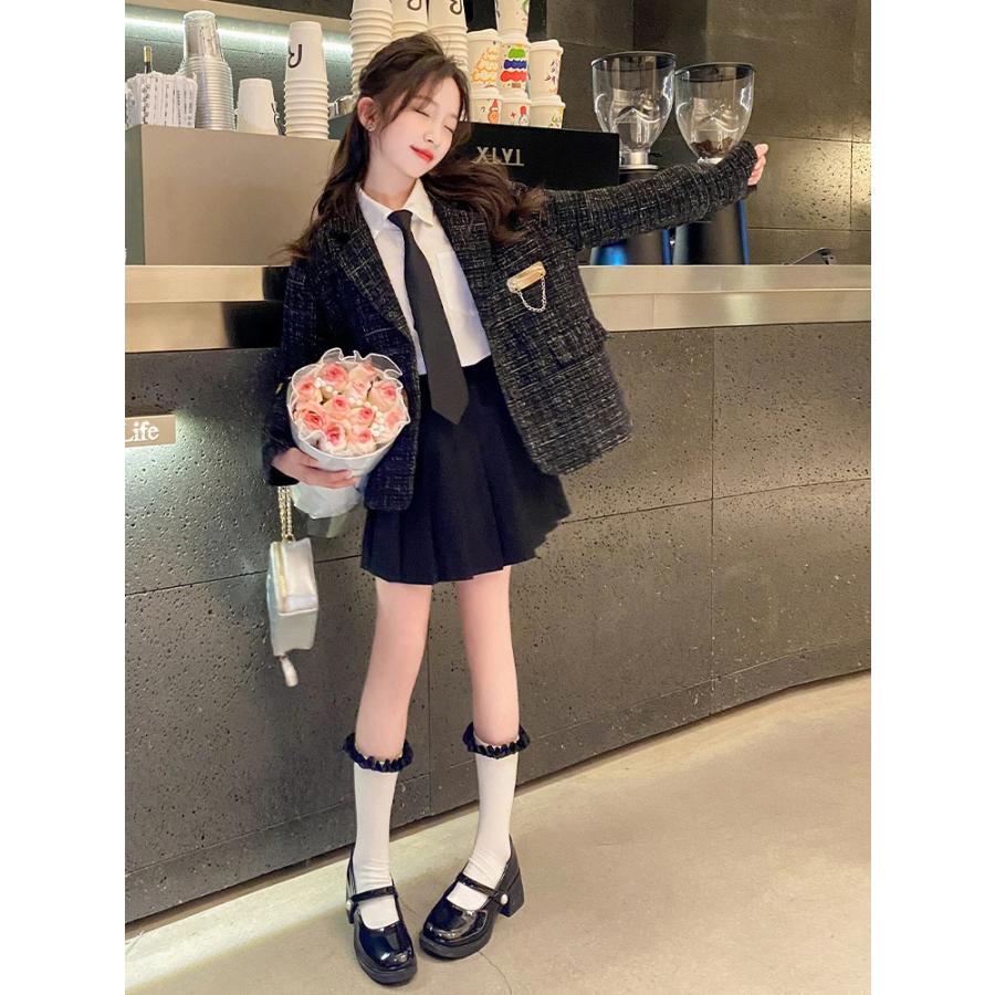 スク おしゃれ 子供服160Cm女の子 フォーマルスーツ 女の子 卒業式 