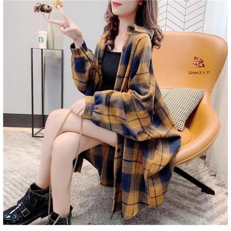 チェックシャツ レディース ロングシャツ レディースシャツ 羽織もの