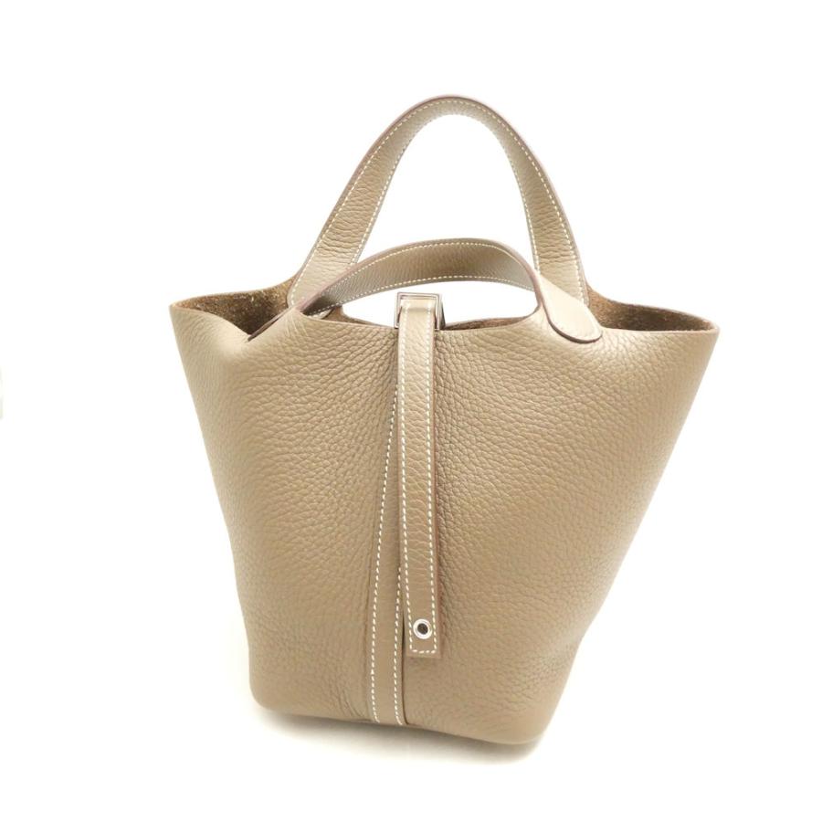 未使用 HERMES エルメス ピコタンロック PM トリヨンクレマンス ハンドバッグ 2024年 W刻印 エトゥープ シルバー金具 レディース AC1790W3の画像