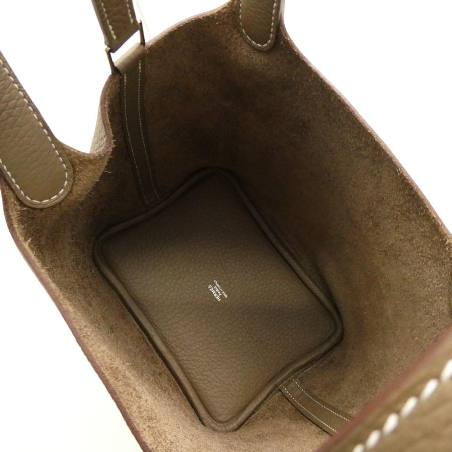 未使用 HERMES エルメス ピコタンロック PM トリヨンクレマンス ハンドバッグ 2024年 W刻印 エトゥープ シルバー金具 レディース AC1790W3の画像
