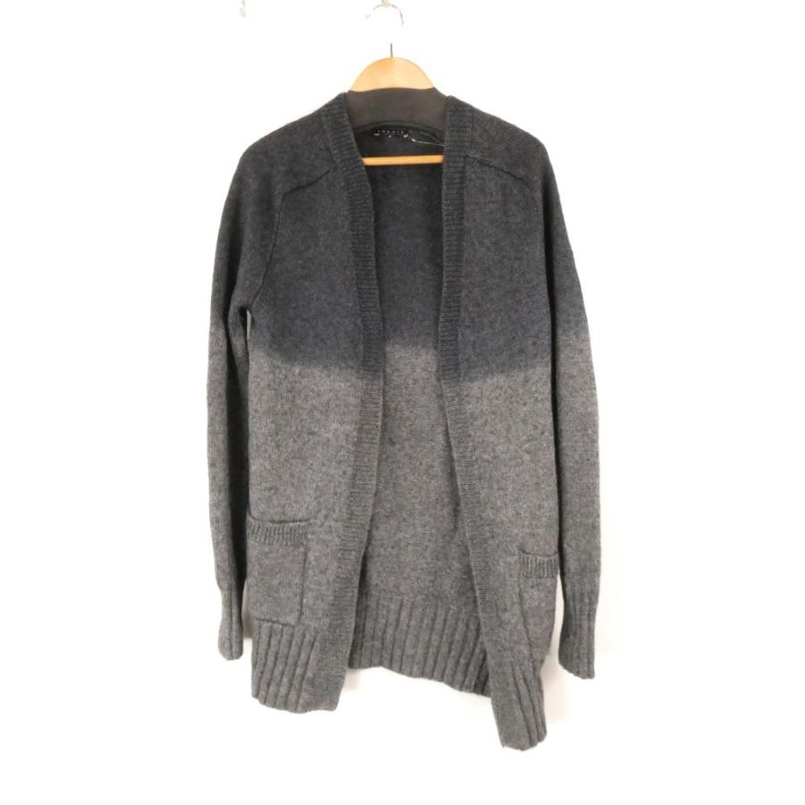 美品 Theory セオリー カーディガン S アルパカ他 ロング丈 ツートン ブラック レディース AD1245A26 theory（セオリー） 美品 カーディガン S アルパカ他 ロング丈