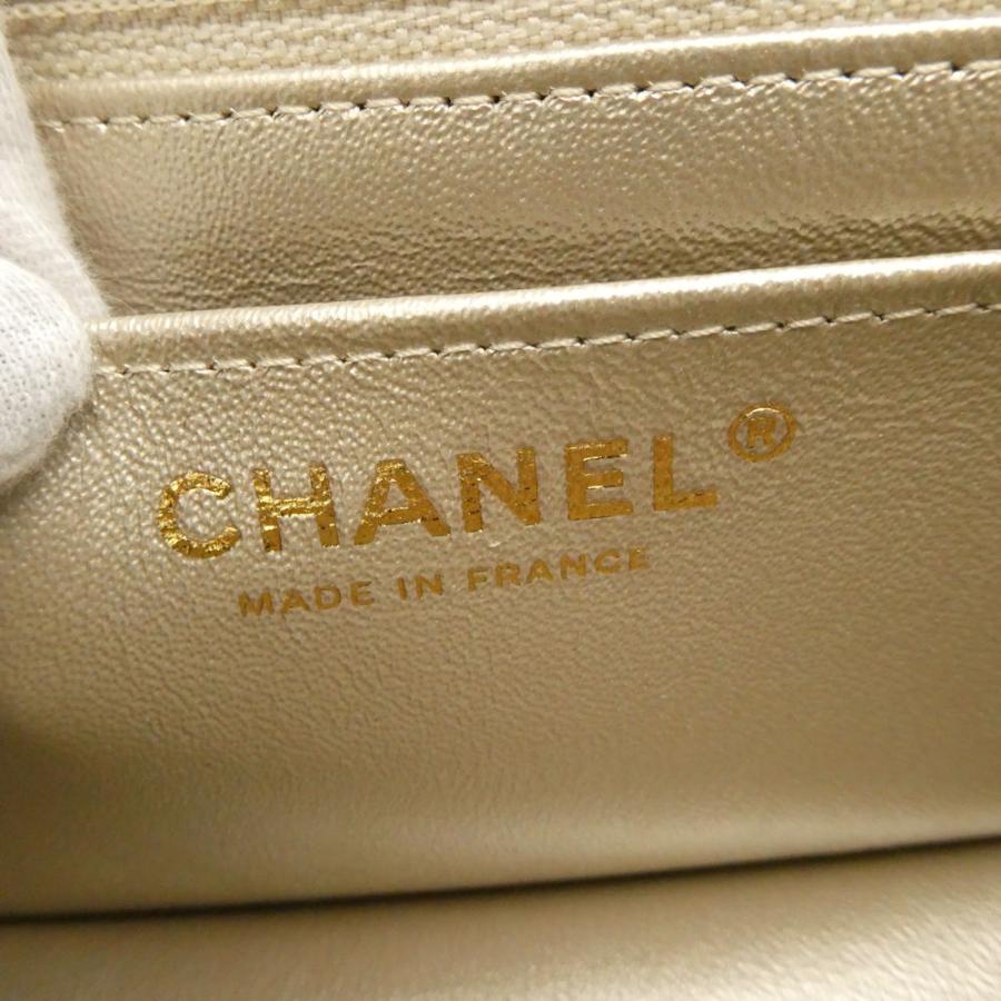 美品 CHANEL シャネル マトラッセ シングル チェーン ショルダーバッグ アンティークゴールド ゴールド金具 ミニ 表参道限定 レディース AD1401W2 CHANEL（シャネル） 美品 マトラッセ シングル チェーン ショルダー
