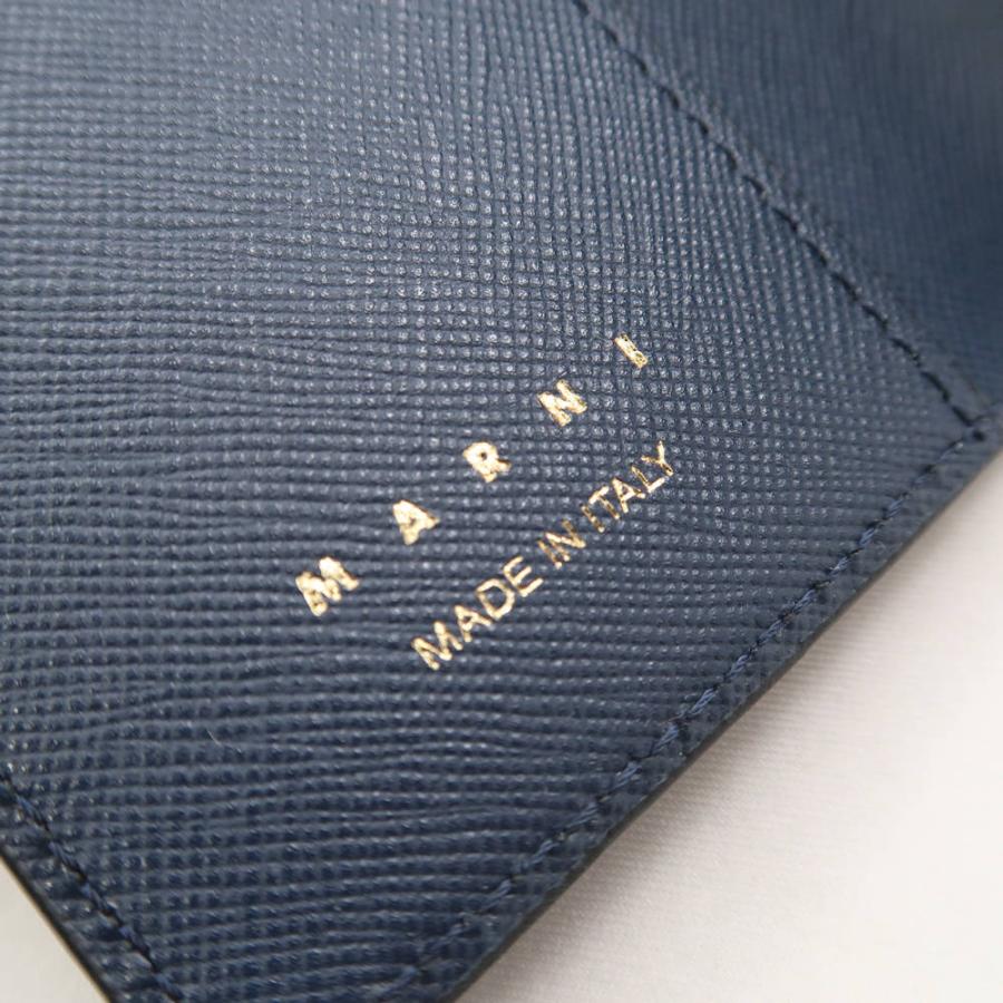 MARNI（マルニ） 美品 オレンジ クリーム ディープブルー サフィアーノ