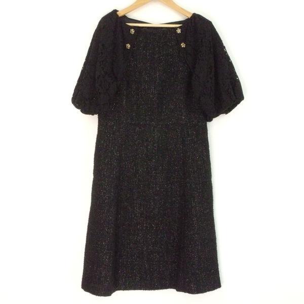 TOCCA トッカ 2WAY ワンピース ブラック系 2 ポリエステル 他 ボレロ 