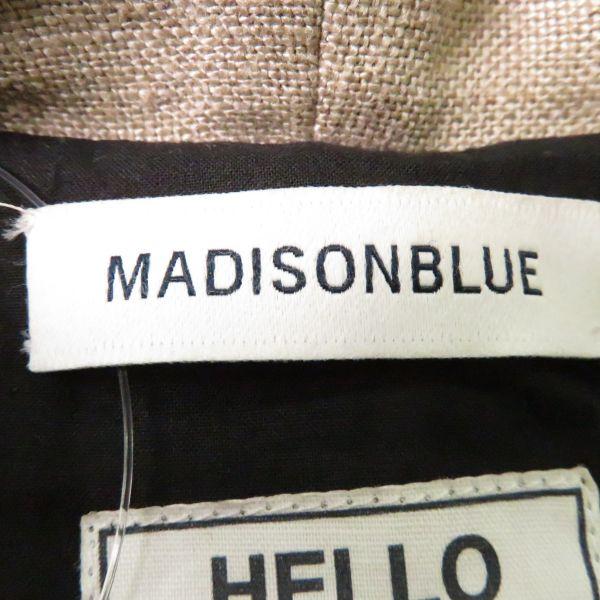 美品 MADISONBLUE マディソンブルー コート ブラウン XS 麻100％ ガウン スプリング レディース AM4524W_2