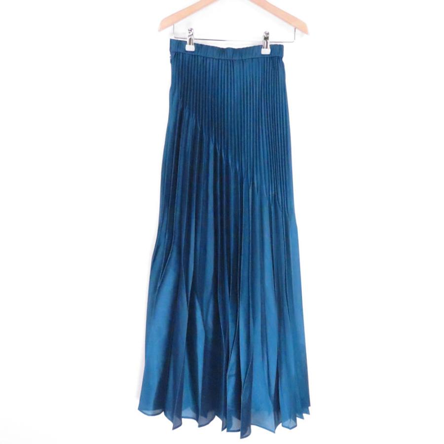 未使用 UN3D. アンスリード プリーツスカート 36 ポリエステル100  