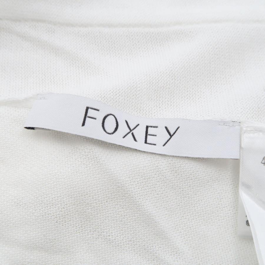 美品 FOXEY フォクシー 40174 カーディガン 綿100％ ロング コットン 