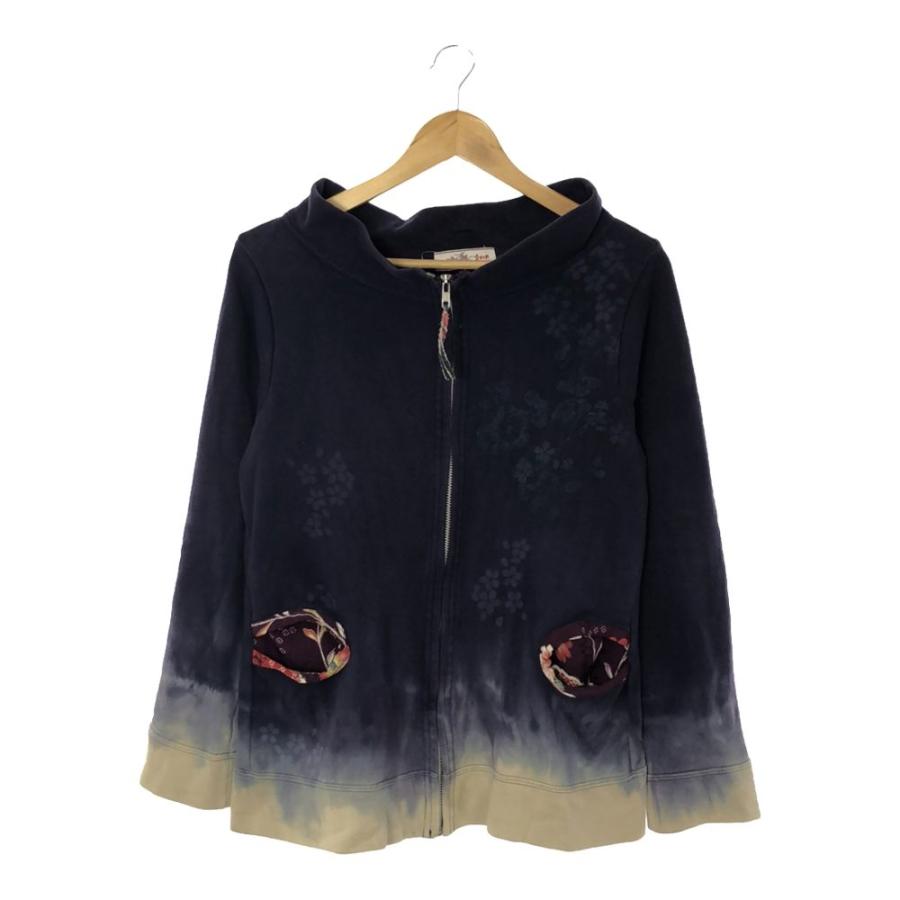 gouk ゴウク ジップアップ パーカー 綿100％ 和風 和柄 ジャンパー  