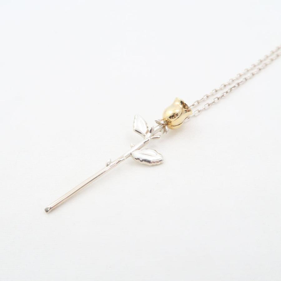 美品 AMBUSH アンブッシュ ROSE CHARM NECKLACE ネックレス シルバー 