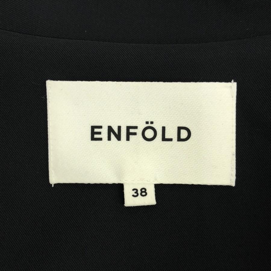 エンフォルド ENFOLD 17SS ジャケット ハイツイスト CO1A 36 程よく 黒  