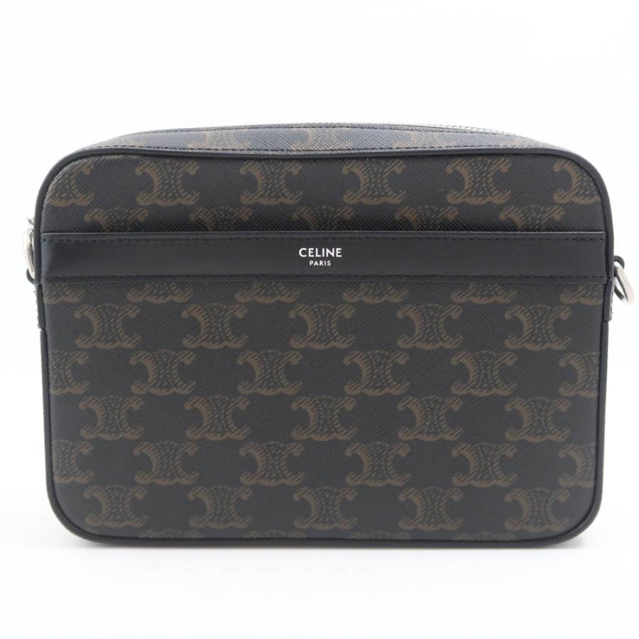 美品 CELINE セリーヌ 113942EVJ.38SI ショルダーバッグ 1点 スモール メッセンジャー カーフスキン トリオンキャンバス AN1793W1 CELINE（セリーヌ） 美品 113942EVJ.38SI ショルダーバッグ スモール