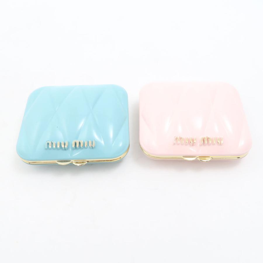 miumiu ミュウミュウ コンパクトミラー 2点 水色 セット 鏡 レディース