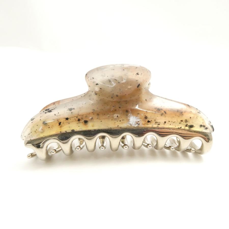 acca アッカ ヘアクリップ Mサイズ ミドル パール装飾 ホワイト