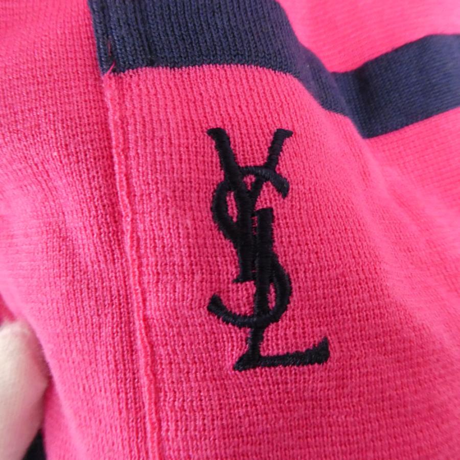 美品 YvesSaintLaurent イヴサンローラン カーディガン 1点 コットン 長袖 YSLロゴ 肩パット レディース AN2424A59 美品 YvesSaintLaurent イヴサンローラン カーディガン コットン 長袖