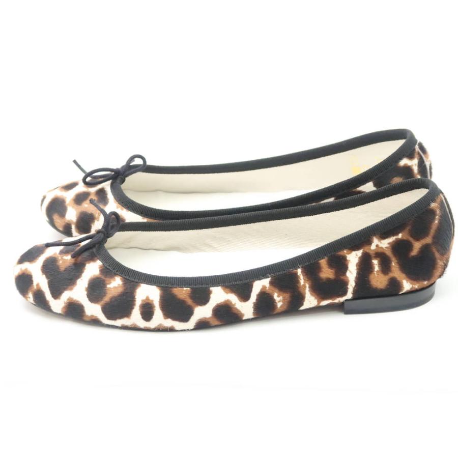 美品 repetto レペット バレエシューズ 37.5 レオパード ヒョウ 