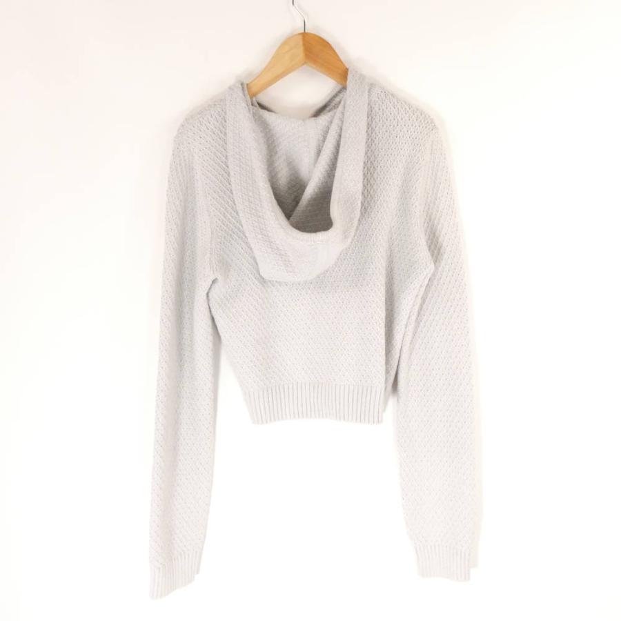 【FOXEY】ベージュ フード付きニット FOXEY（フォクシー） 美品 40745 ツイストクロス ニットパーカー 40 M