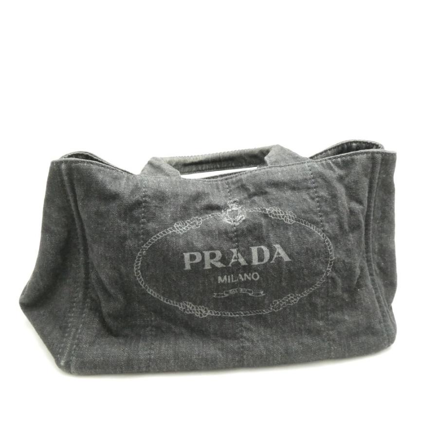 PRADA（プラダ） 美品 カナパ ハンドバッグ デニム Mサイズ B2642B 
