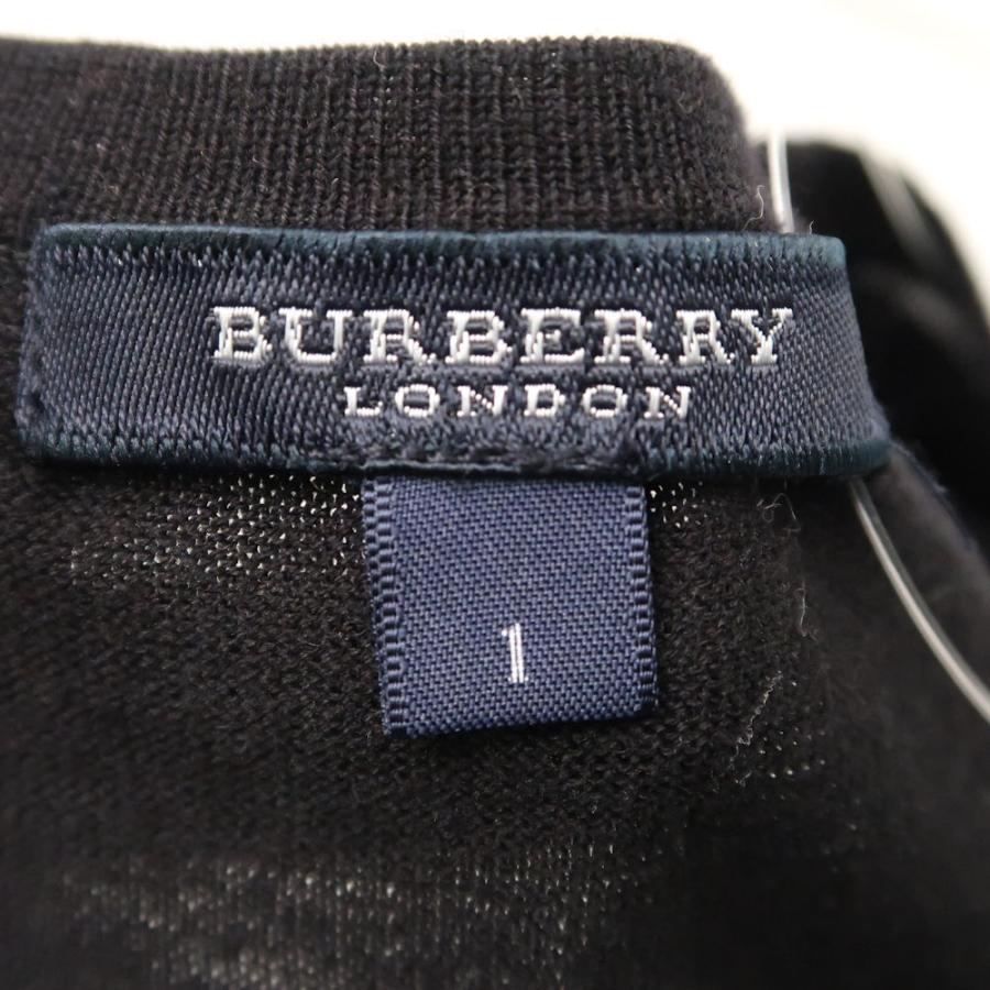 美品 BURBERRY バーバリー ニット S コットン シルク ノースリーブ 無地 レディース AT230A12｜uru-uru｜03