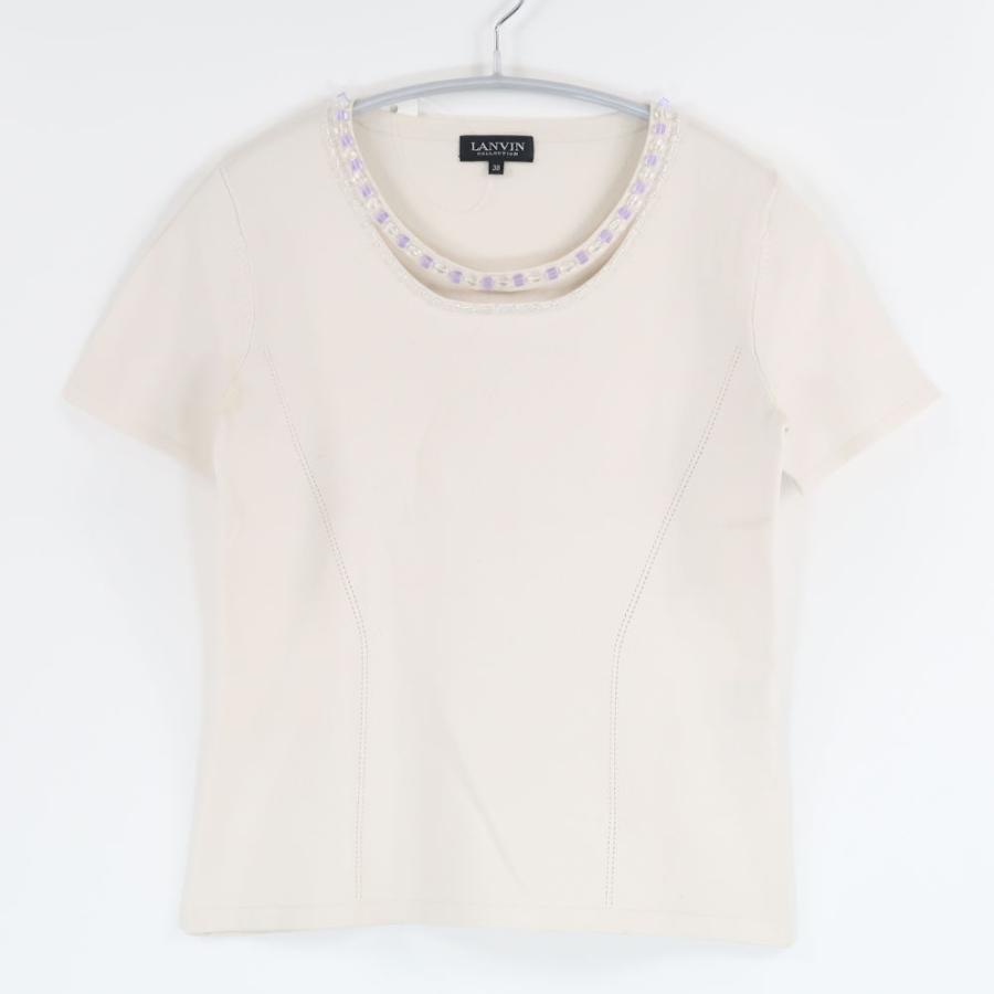 LANVIN COLLECTION ランバンコレクション 半袖ニット 38 レーヨン他 