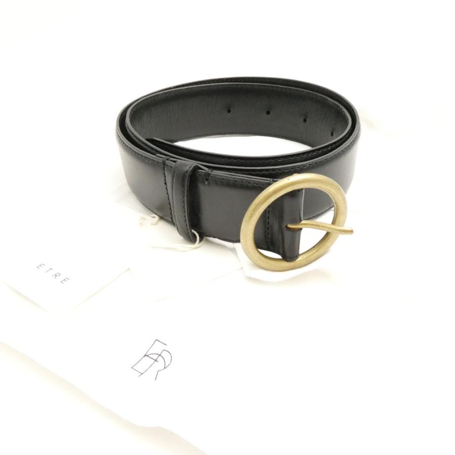 未使用 ETRE TOKYO エトレトウキョウ サークルバックル ベルト F 牛革100% ステアレザー 真鍮鋳物 5穴 服飾小物 レディース AU3764 ETRE TOKYO（エトレトウキョウ） 未使用 サークルバックル ベルト F