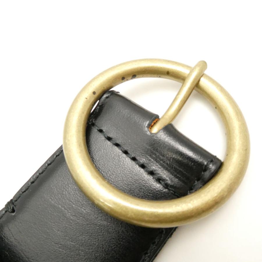 未使用 ETRE TOKYO エトレトウキョウ サークルバックル ベルト F 牛革100% ステアレザー 真鍮鋳物 5穴 服飾小物 レディース AU3764 ETRE TOKYO（エトレトウキョウ） 未使用 サークルバックル ベルト F