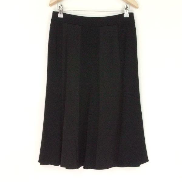 MAXMARA マックスマーラ フレアスカート 1点 ブラック系 38 アセテート  